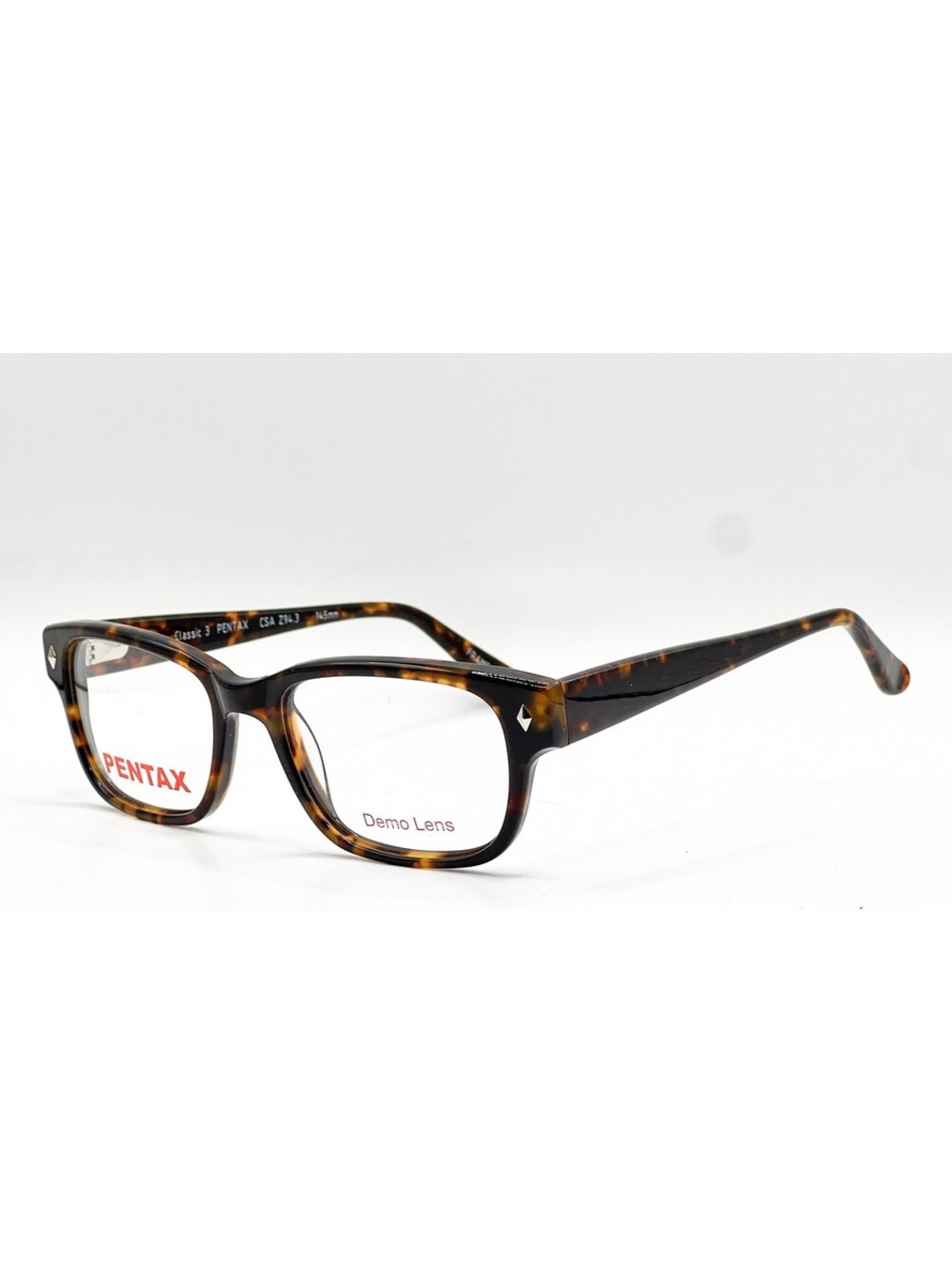 Pentax Z87-2+ Classic 3 Tortoise Safety Authentic Eyeglasses 52-15-145